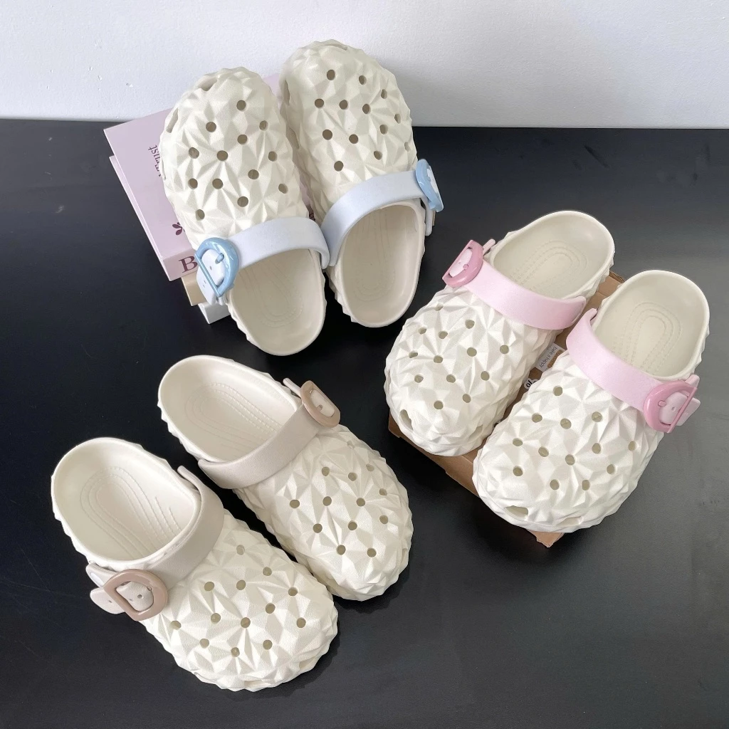 Dép Sục ANYA Buckle Sầu Rieng Mix Quai Nhiều Màu Nam Nữ EVA Đế Cao 3cm, Nhẹ Êm Chân - Đổi Size - Bảo Hành Anyastore