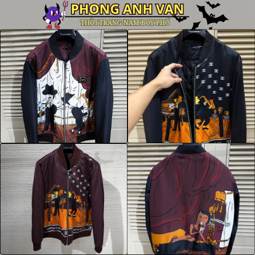Áo Khoác Gío Nam Đonche In Người Thổi Kèn Cực Nét - Áo Khoác Bomber Nam Nữ Cao Cấp