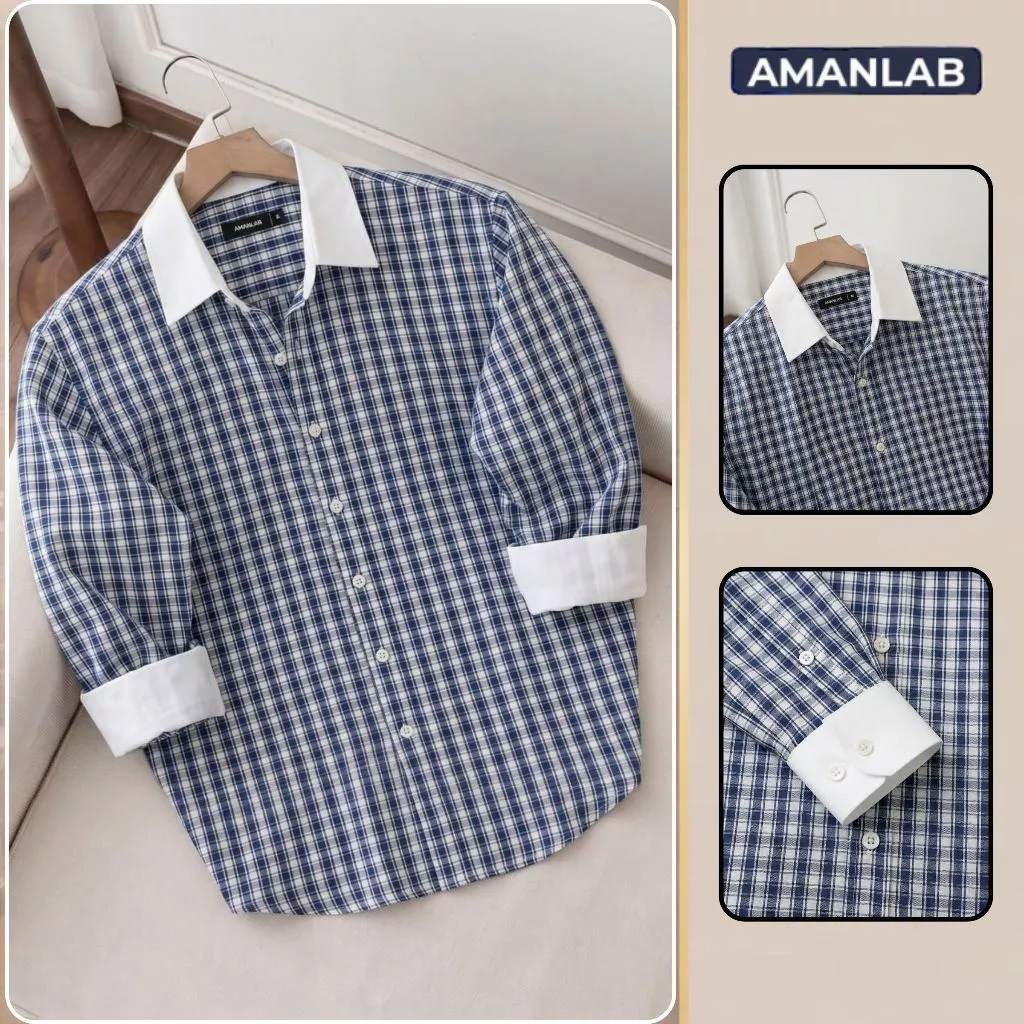 [DEAL MỞ BÁN] Áo sơ mi nam dài tay form fit, chất vải Oxford thoáng mát, thấm hút tốt, phối màu CARO KLING  AMANLAB