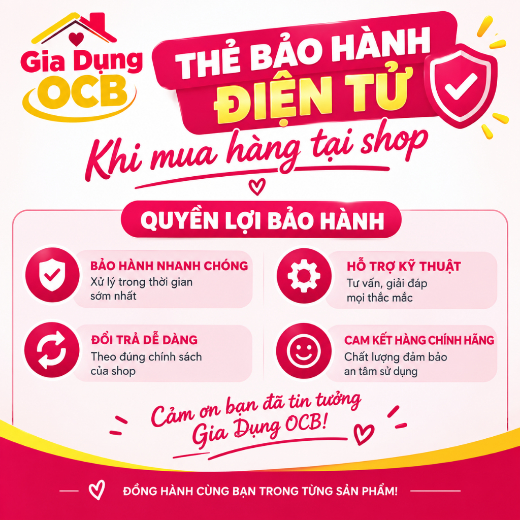Thẻ bảo hành sản phẩm khi mua hàng tại shop
