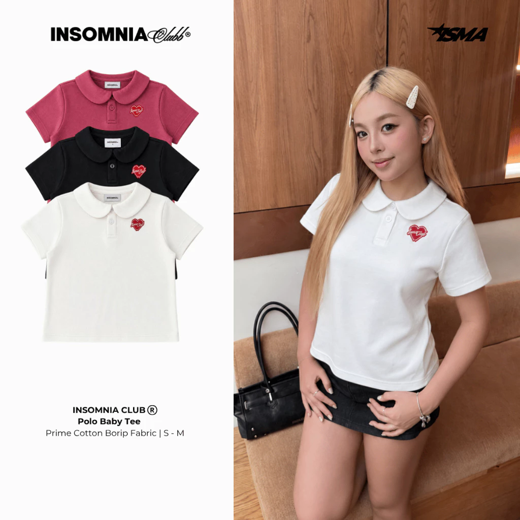 [NEW ARRIVAL] Áo Polo Baby Tee Thun Borip Thêu ISMA Form Basic - TS093