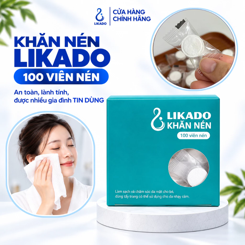 Khăn Nén Du Lịch LIKADO dạng viên kẹo(100v)