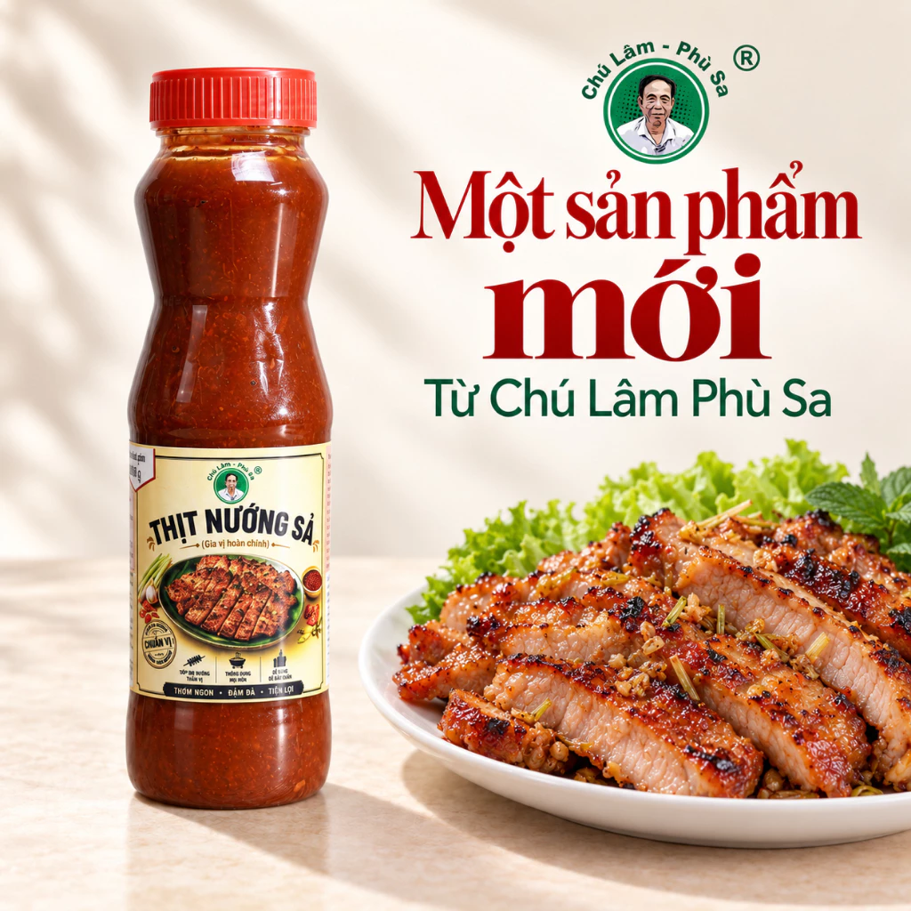 Gia Vị Hoàn Chỉnh Ướp Thịt Nướng Sả Chú Lâm Phù Sa