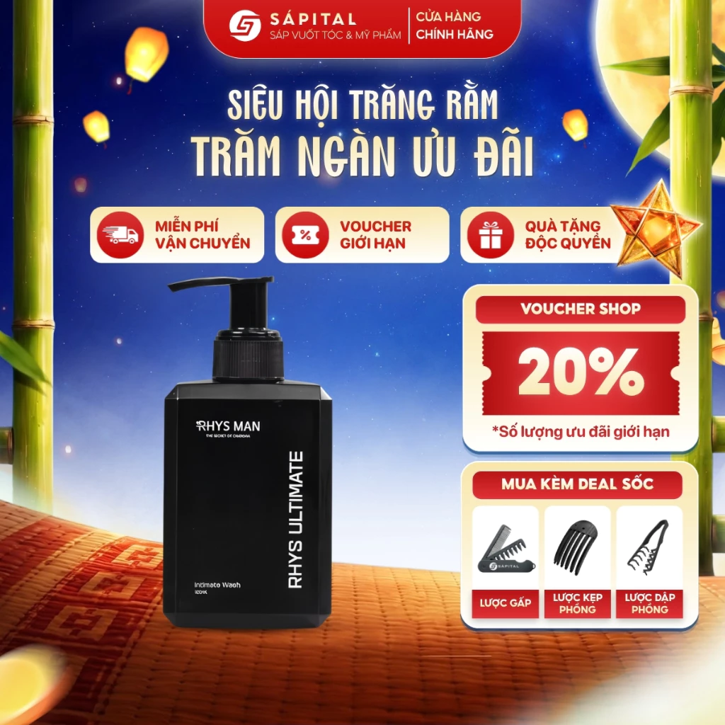 Dung dịch vệ sinh nam Rhys Man hương bạc hà Rhys Ultimate 120ml