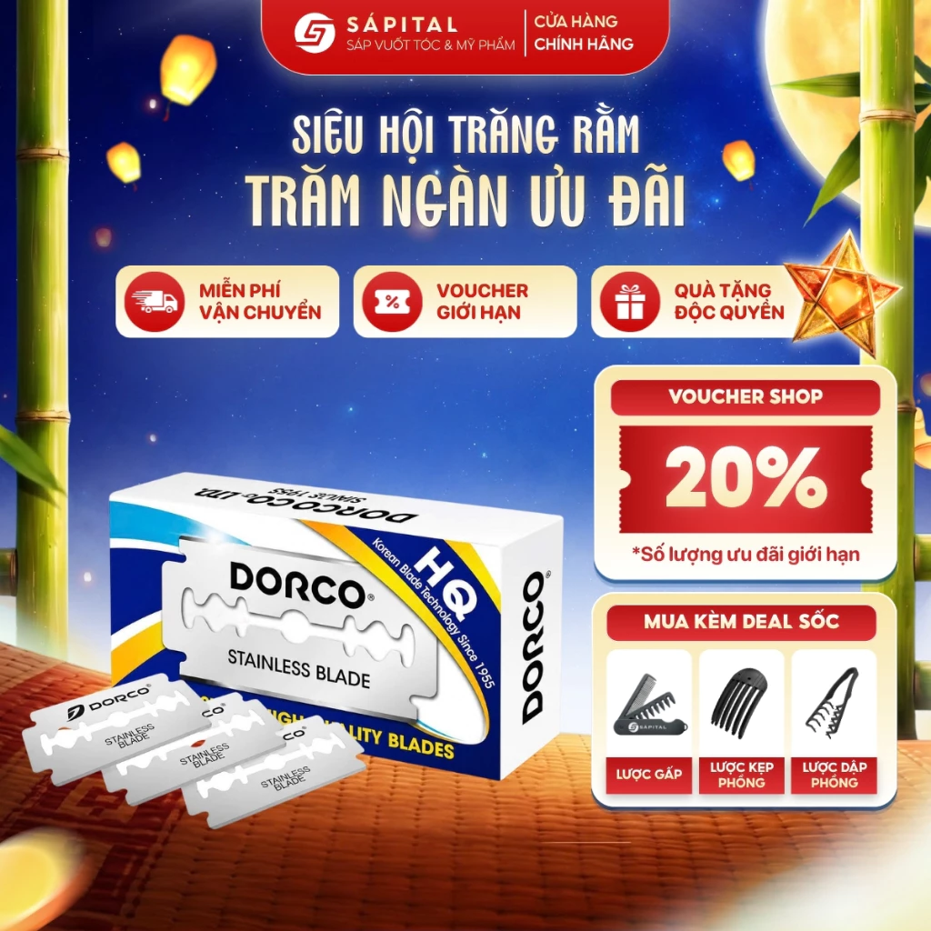 Lưỡi dao lam Dorco chính hãng - Lưỡi dao cạo sắc bén, cạo êm, bền bỉ, phù hợp cá nhân & barber shop