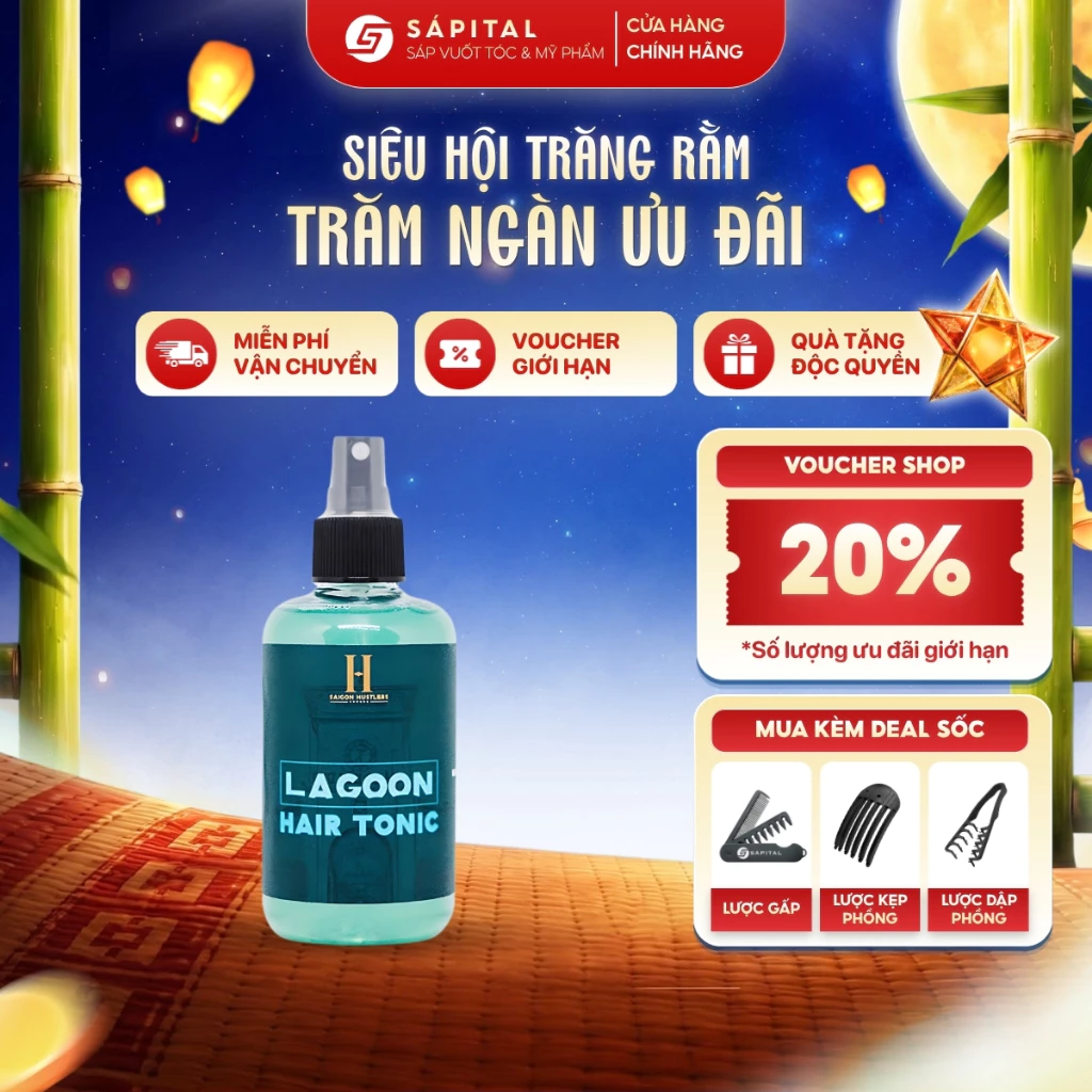 [TOP 1 BÁN CHẠY] Xịt tạo phồng Lagoon Hair Tonic - Hỗ trợ sấy tạo kiểu, Tạo nếp tóc, Tăng độ phồng