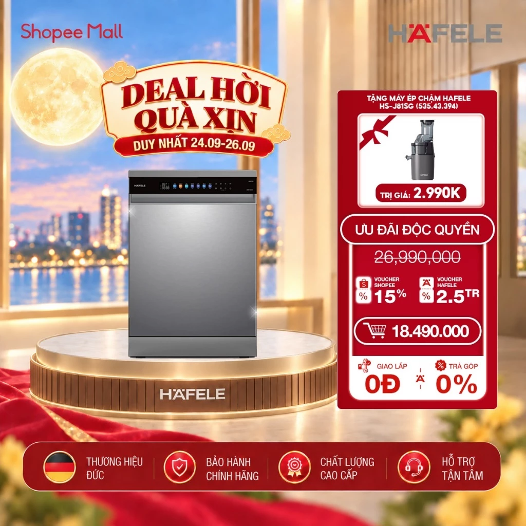 [LIVE] Máy rửa chén Hafele HDW-F6053S 535.29.702