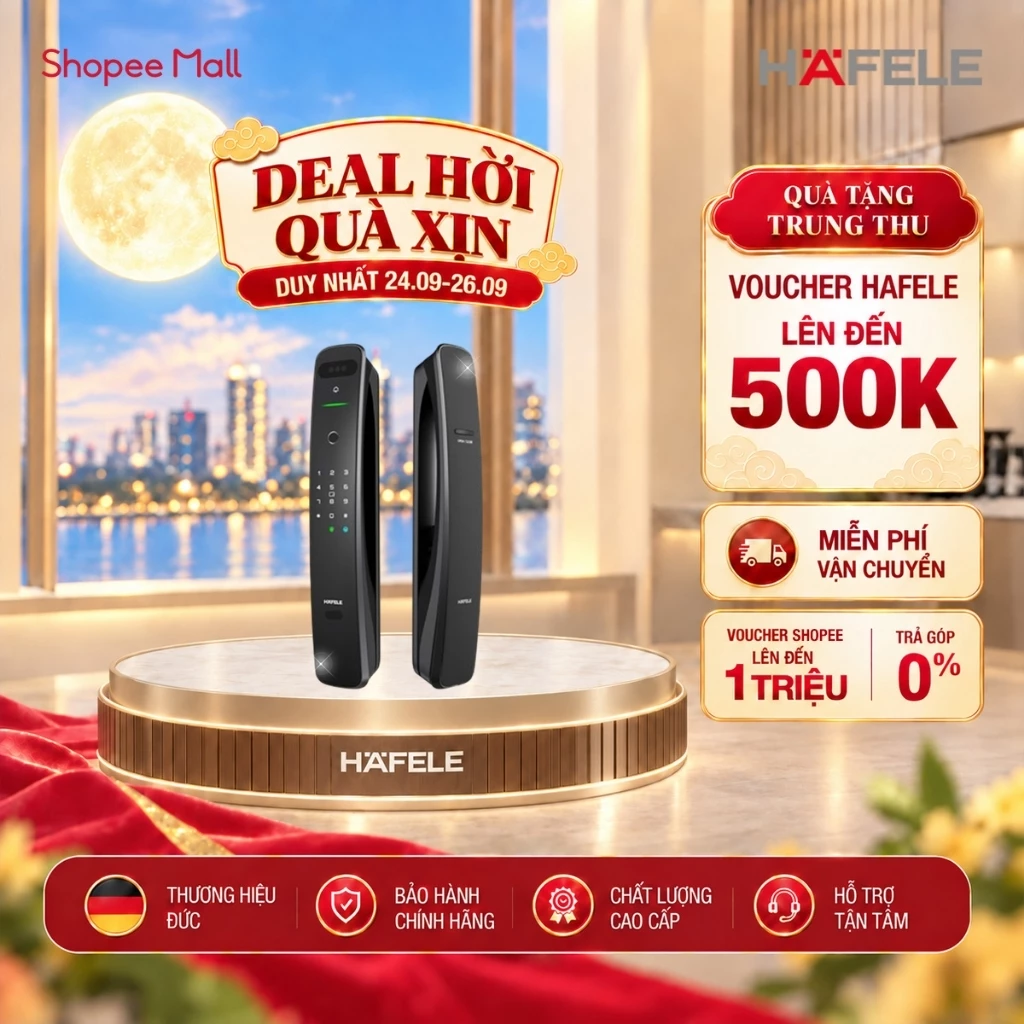 [New] Khóa điện tử Hafele - PP9100 3D FACE ID - 912.20.697