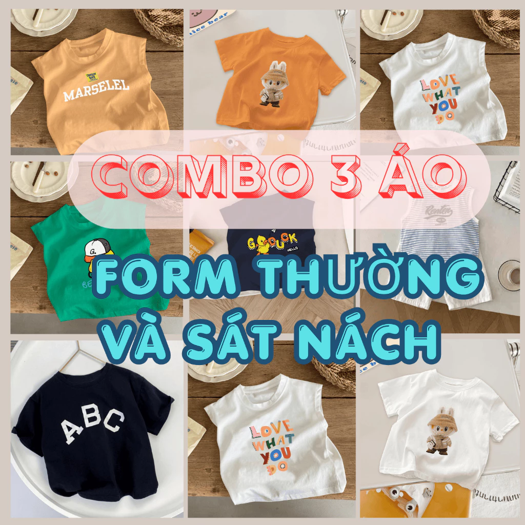 (KHÔNG CHỌN MÀU, MẪU THEO YÊU CẦU) XẢ KHO COMBO 3 ÁO MẪU VÀ MÀU GIAO NGÃU NHIÊN TỪ