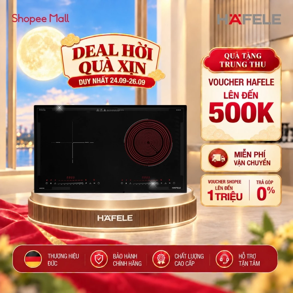 Bếp điện từ kết hợp hai vùng nấu HC-H7321B  536.61.856