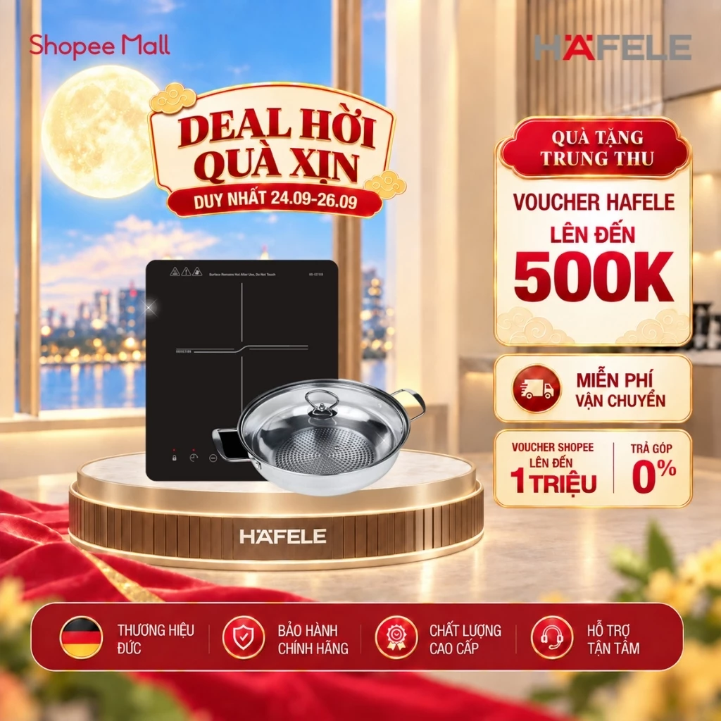 [NEW] [Tặng kèm nồi Inox] Bếp từ đơn Hafele HS-I2711B 536.61.890