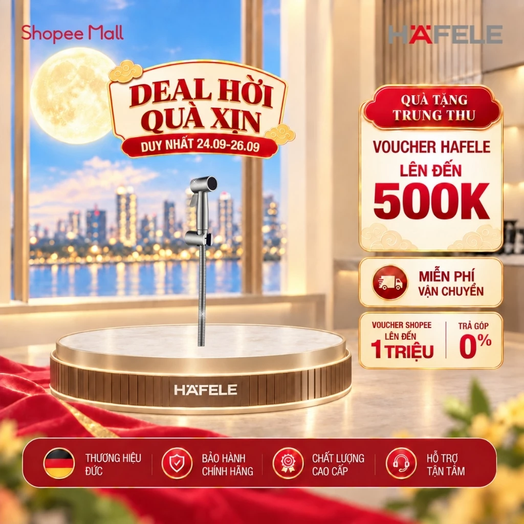 Vòi xịt vệ sinh Hafele 2 chức năng DIY 485.95.097