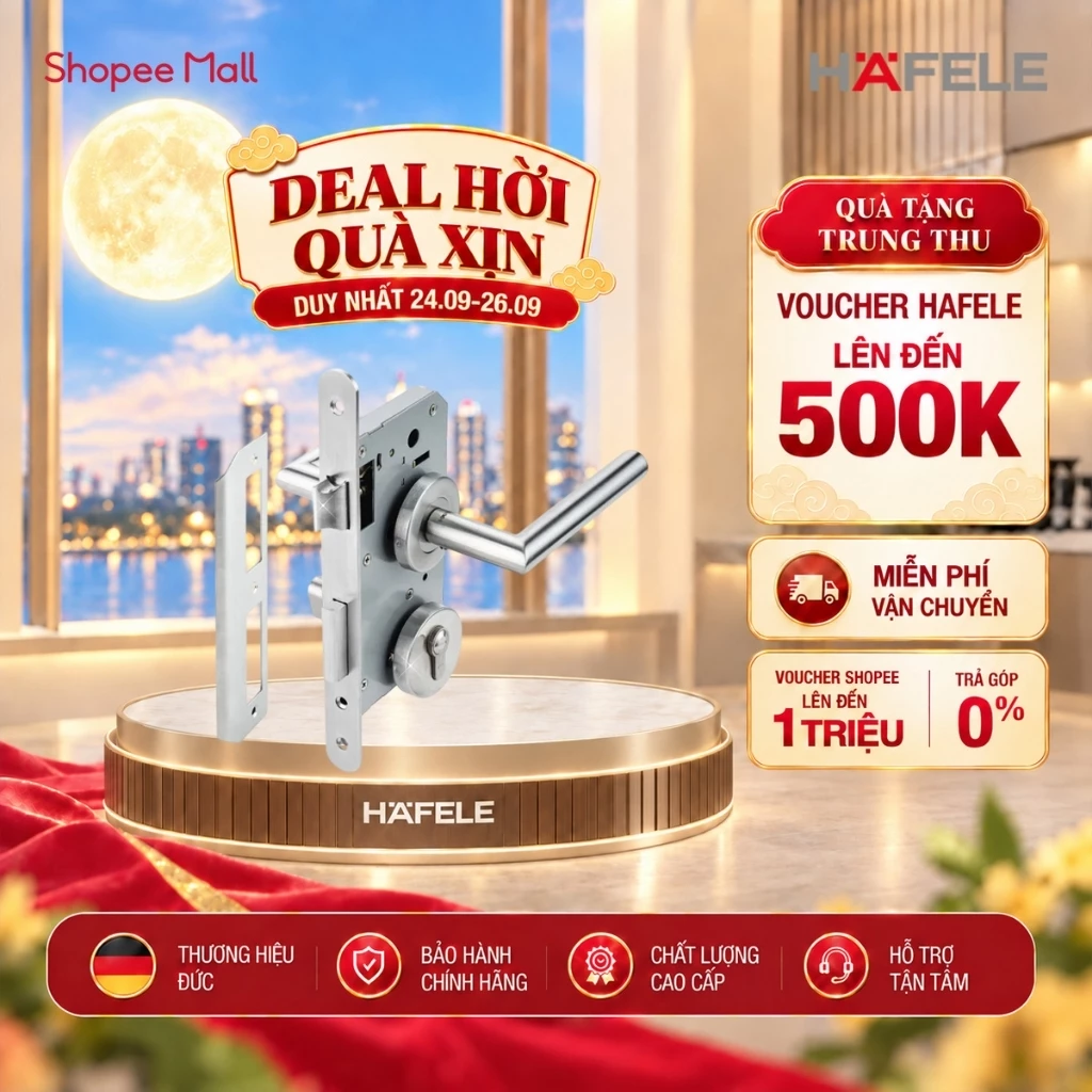Bộ Tay Nắm Hafele Nắp Chụp Tròn Kiểu G