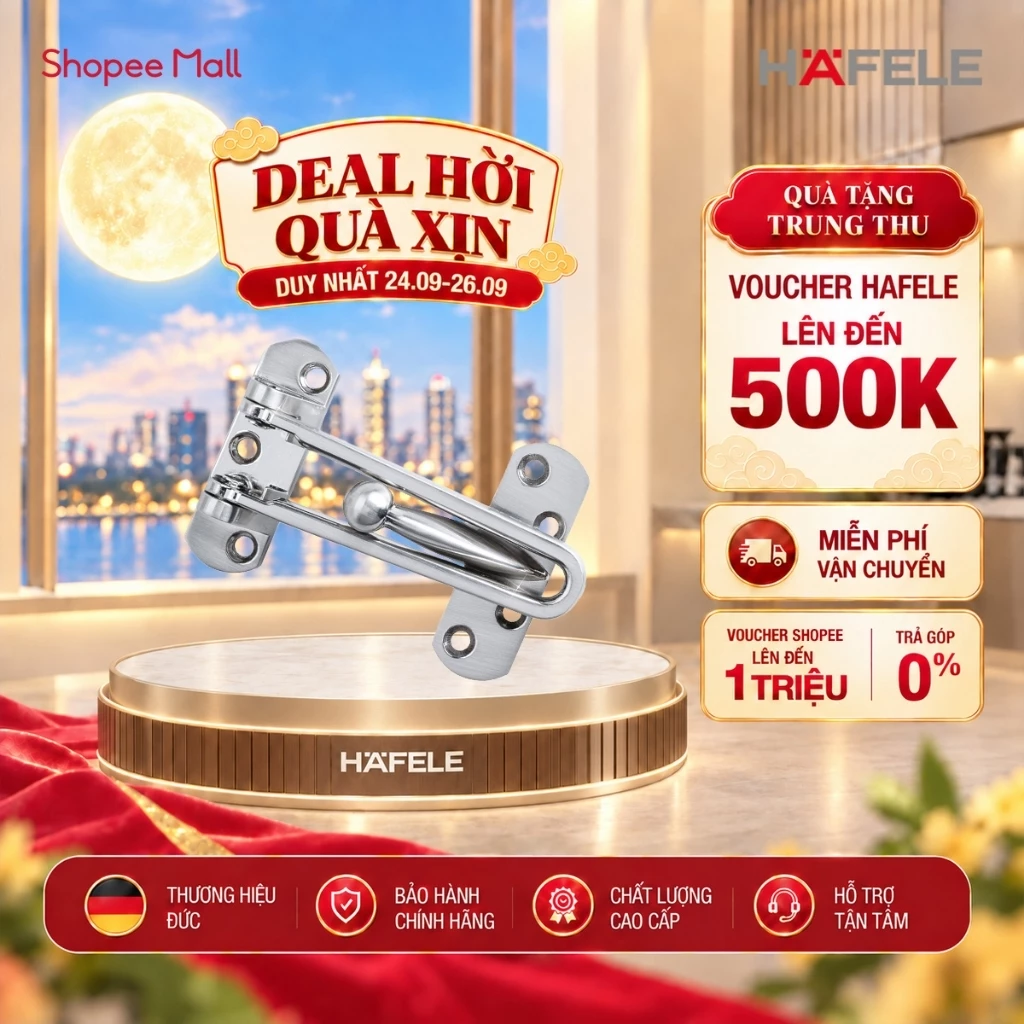 Chốt Cửa An Toàn DIY HAFELE - 489.15.018 / 489.15.001
