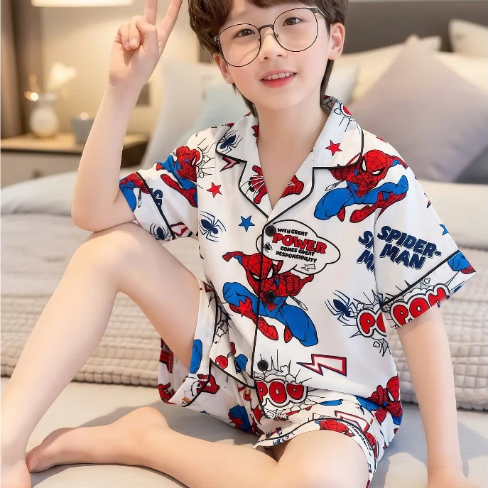 Bộ pijama trẻ em  vải lụa Mango họa tiết | Đồ ngủ trẻ em cao cấp, mềm mát, mặc ở nhà
