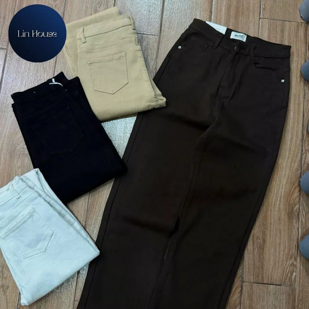 (MÃ 40 - HOT 2027) Quần Jeans Nữ Dáng Đứng Co Giãn Nhiều Màu – Form Tôn Dáng | LIN HOUSE