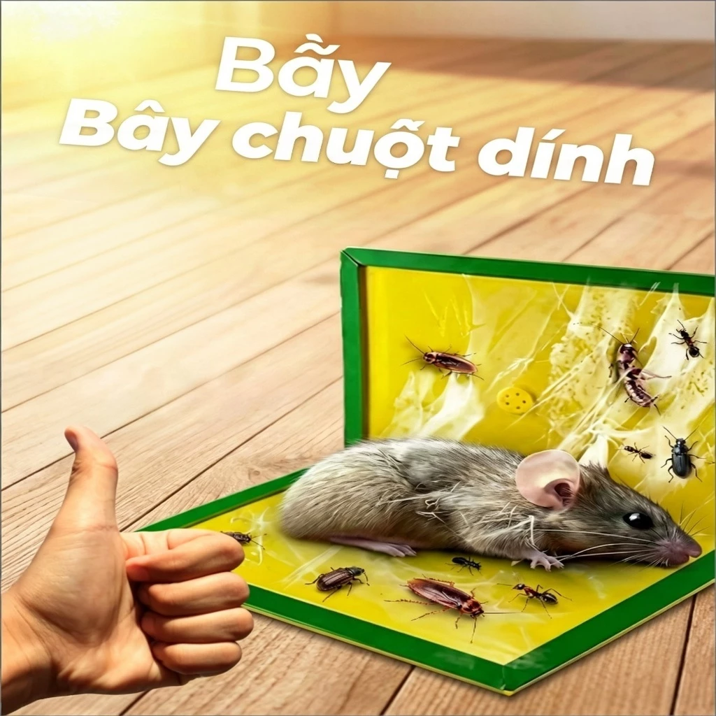 Keo Dính Chuột Siêu Dính (có mồi) Miếng Keo Bẫy Chuột Diệt Chuột, Keo dán chuột , Miếng keo dán chuột