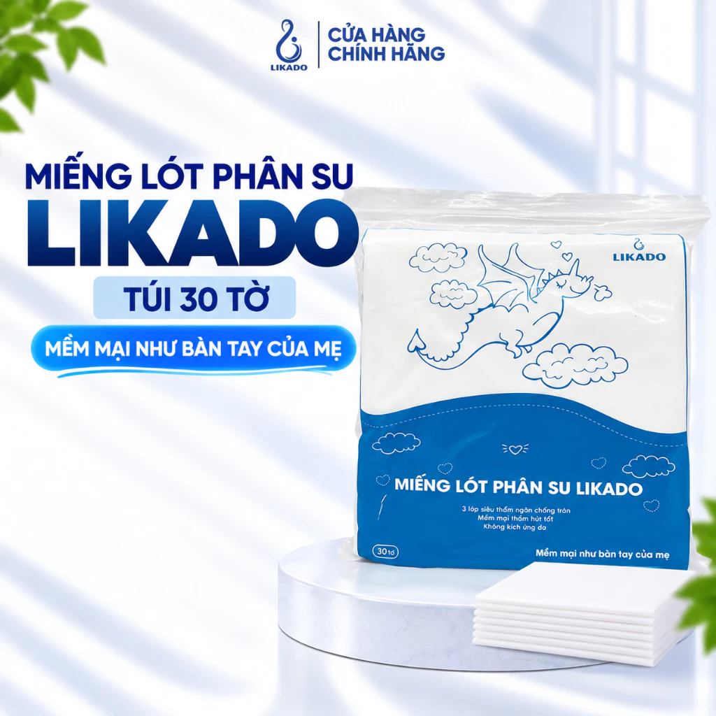 Miếng lót phân su cho bé LIKADO 3 lớp (1 túi)