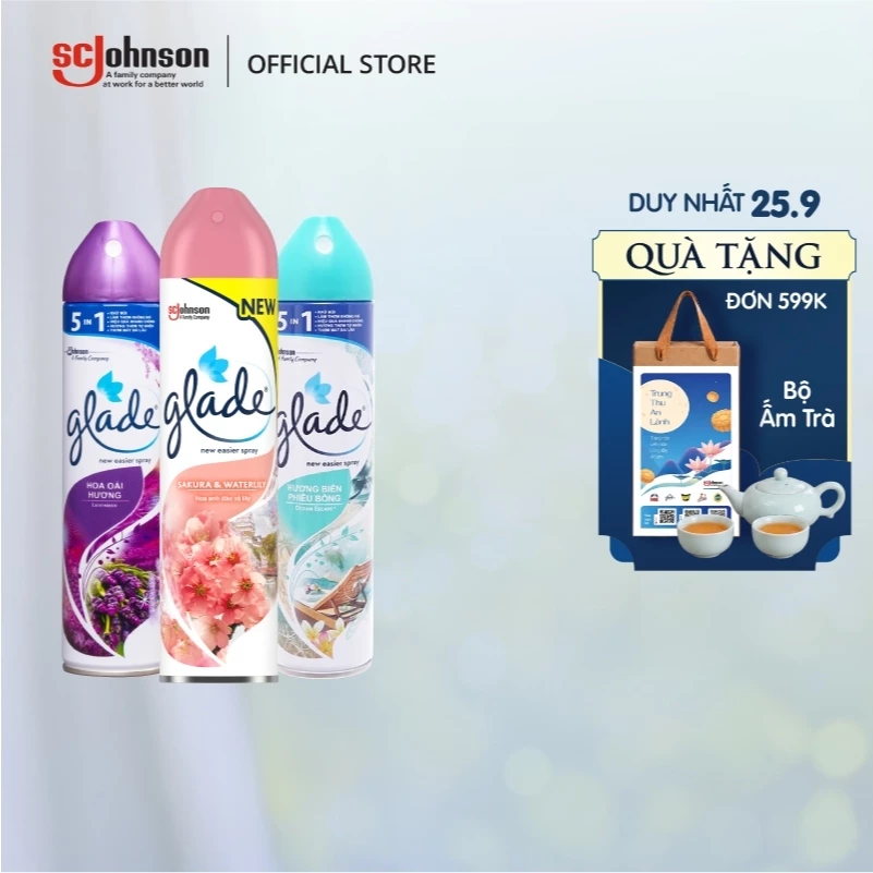 GLADE Xịt Thơm Phòng Khử Mùi Lưu Hương Bền Lâu 280ml