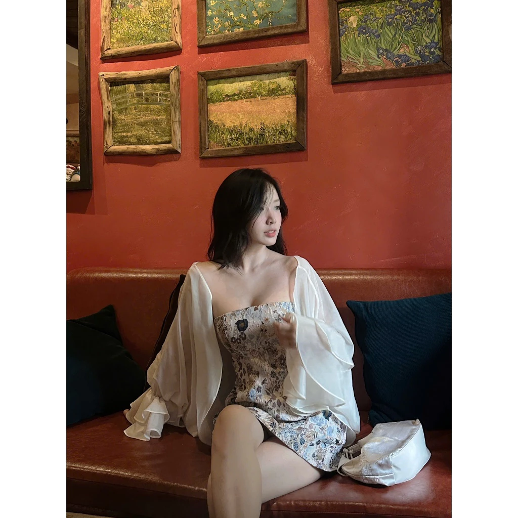 Áo Khoác Choàng Voan Tay Bèo [Một Mẩu House]