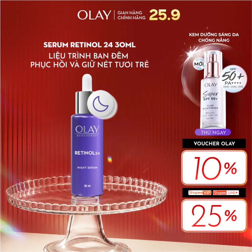 Serum OLAY RETINOL24 Giúp Mờ Nếp Nhăn 30ML