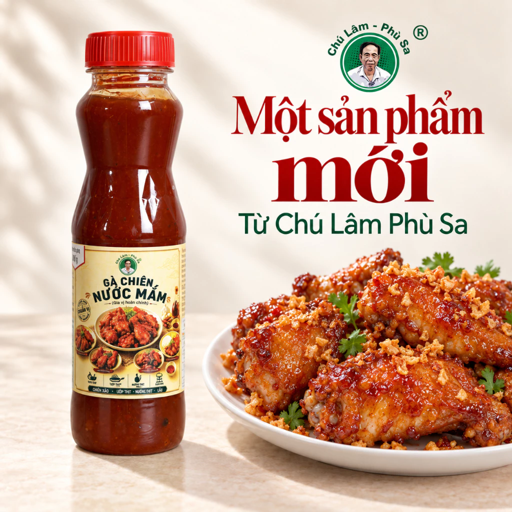 Gia vị hoàn chỉnh gà chiên mắm Chú Lâm Phù Sa