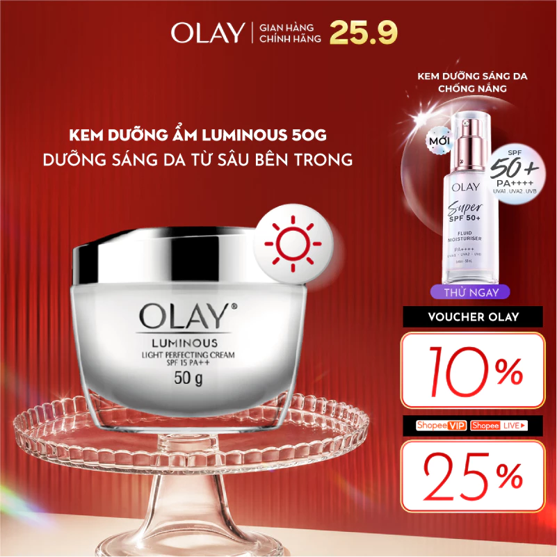 [LS] Kem Dưỡng Ẩm Ban Ngày Sáng Da Ngăn Tia UV SPF15 PA++ OLAY LUMINOUS 50G