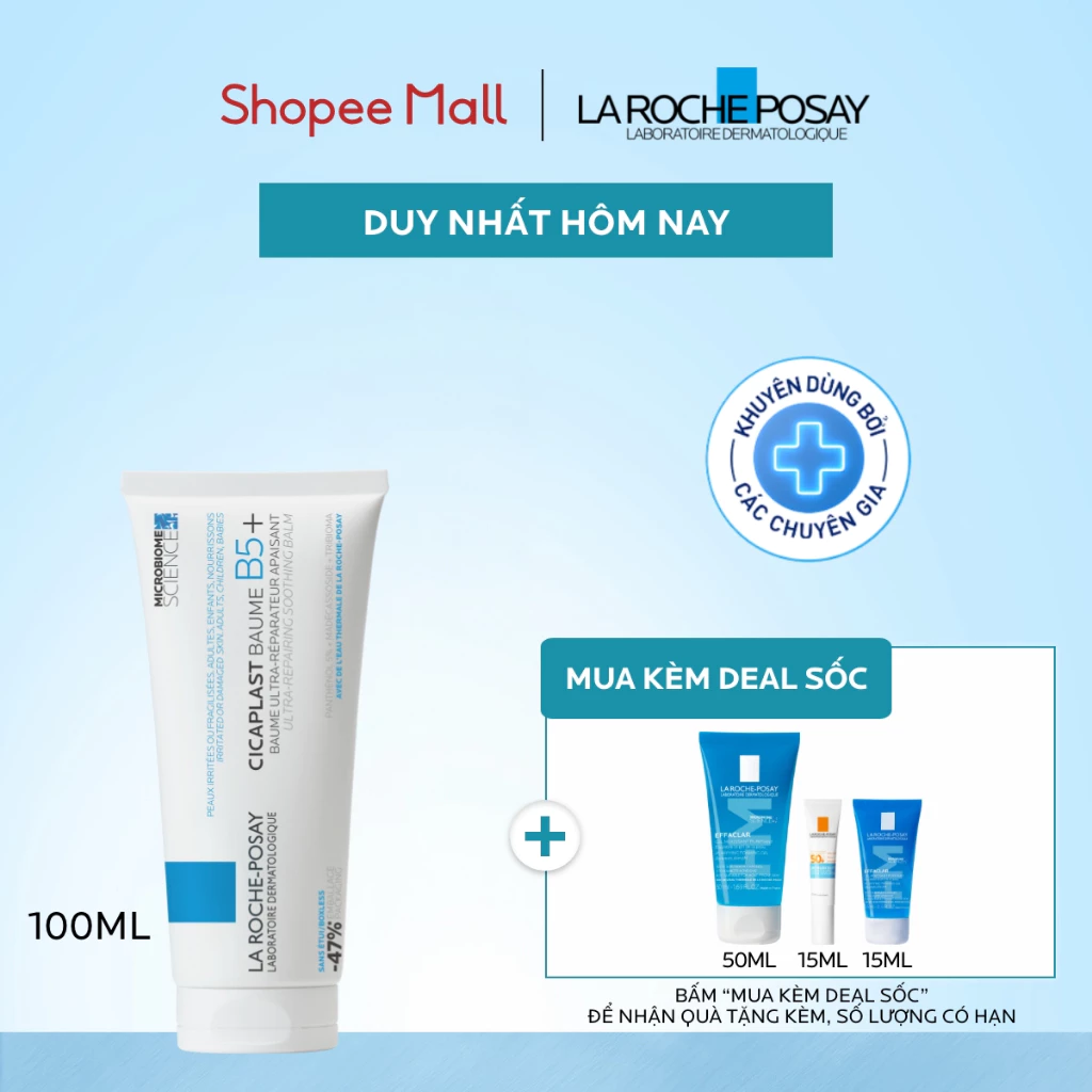 Kem Phục Hồi Đa Năng & Dưỡng Ẩm La Roche-Posay Cicaplast Baume B5+ (100ml) giúp phục hồi da sau 1 lần sử dụng