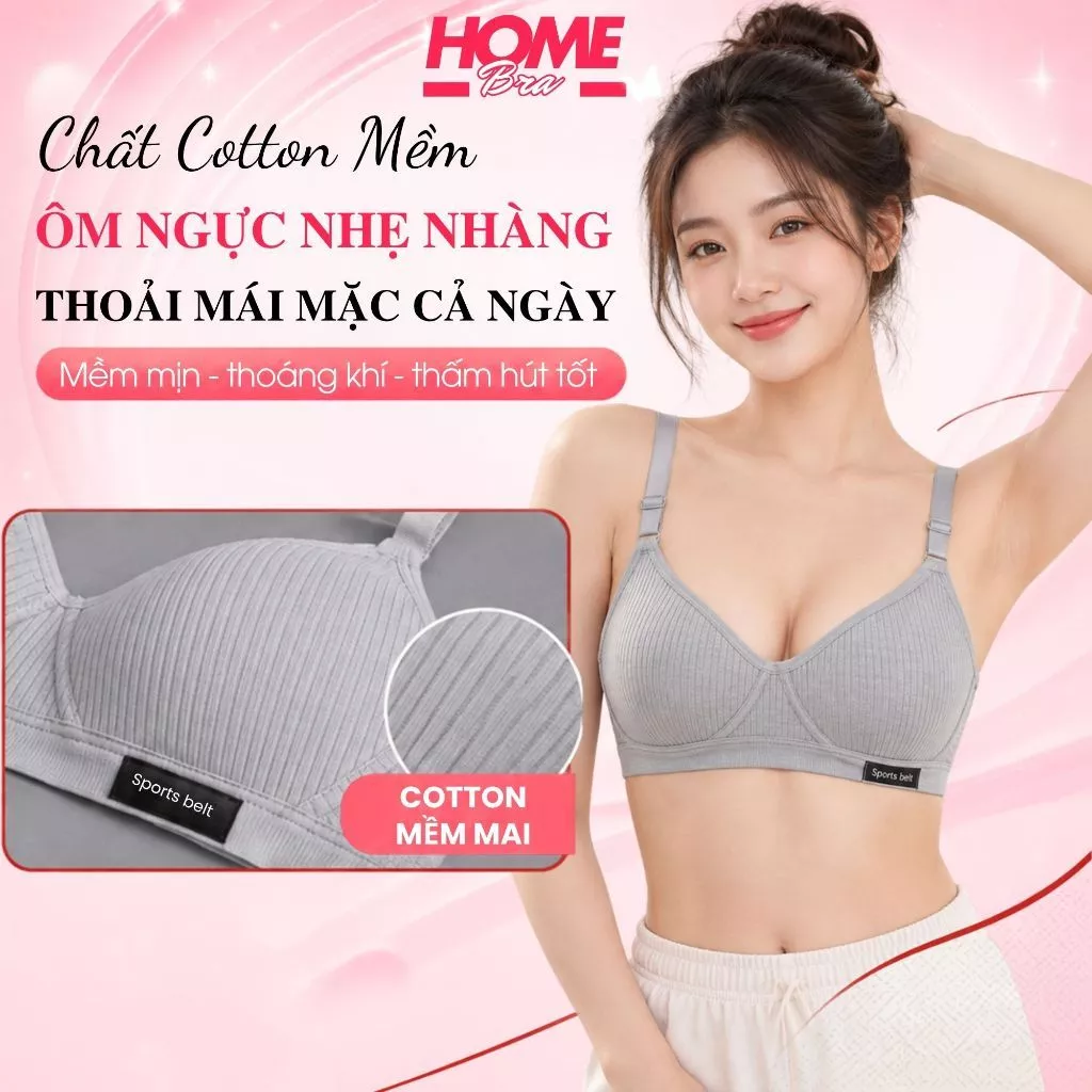 Combo 3 Áo ngực nữ không gọng cup v quyến rũ - Set 3 Áo lót cotton gân tăm đệm mút mỏng êm ái A554