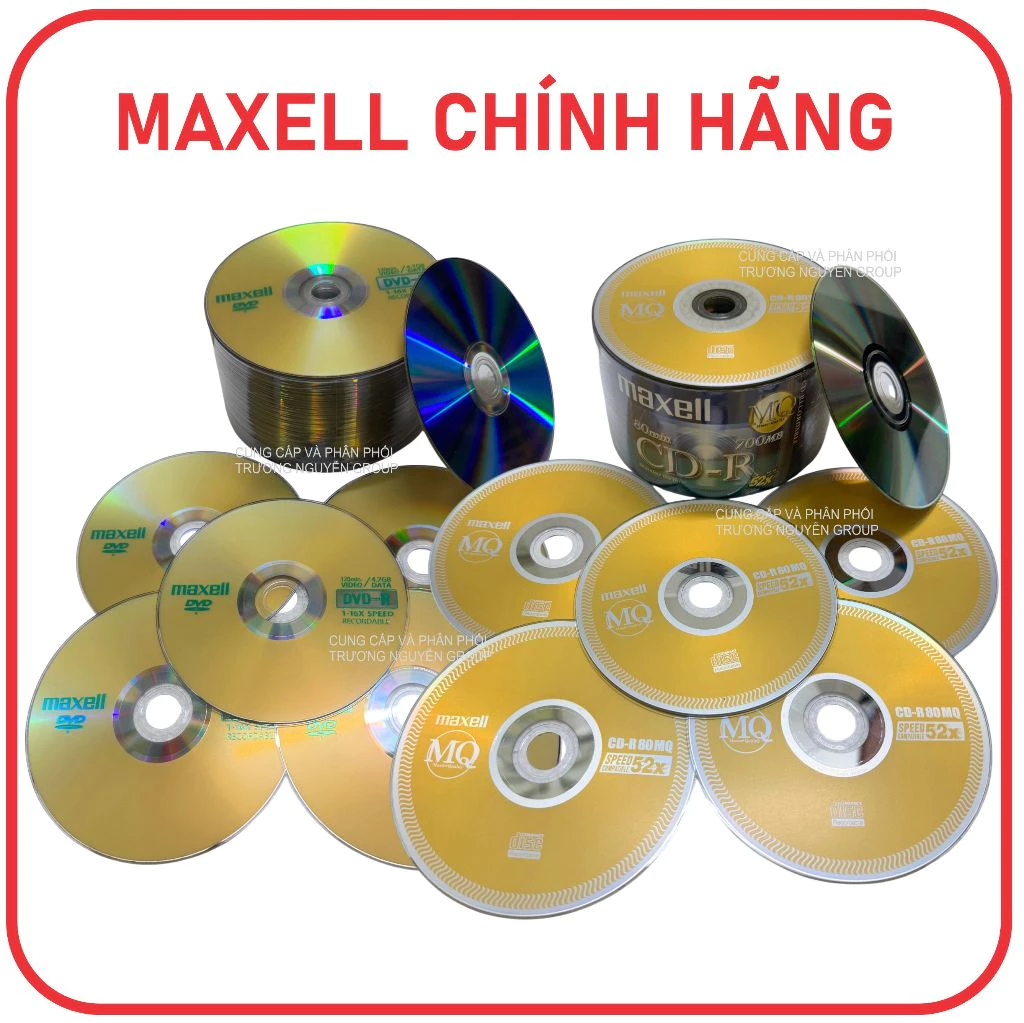 Đĩa Trắng Maxell DVD - CD Chính Hãng - Chuyên ghi Nhạc - Phim - Ảnh - Tài Liệu Cơ Quan Công Ty