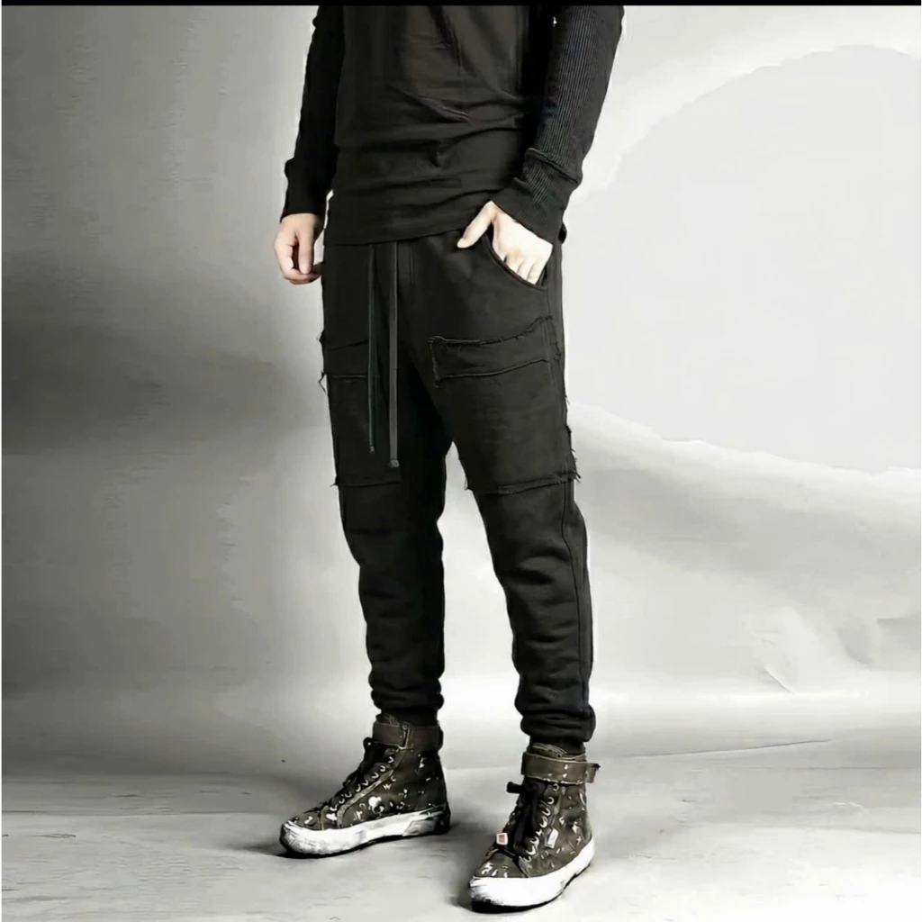 Quần Jogger Nam Form Ôm Dây Dài Phối Túi Hộp Ống Côn Chuẩn Cao Cấp 30