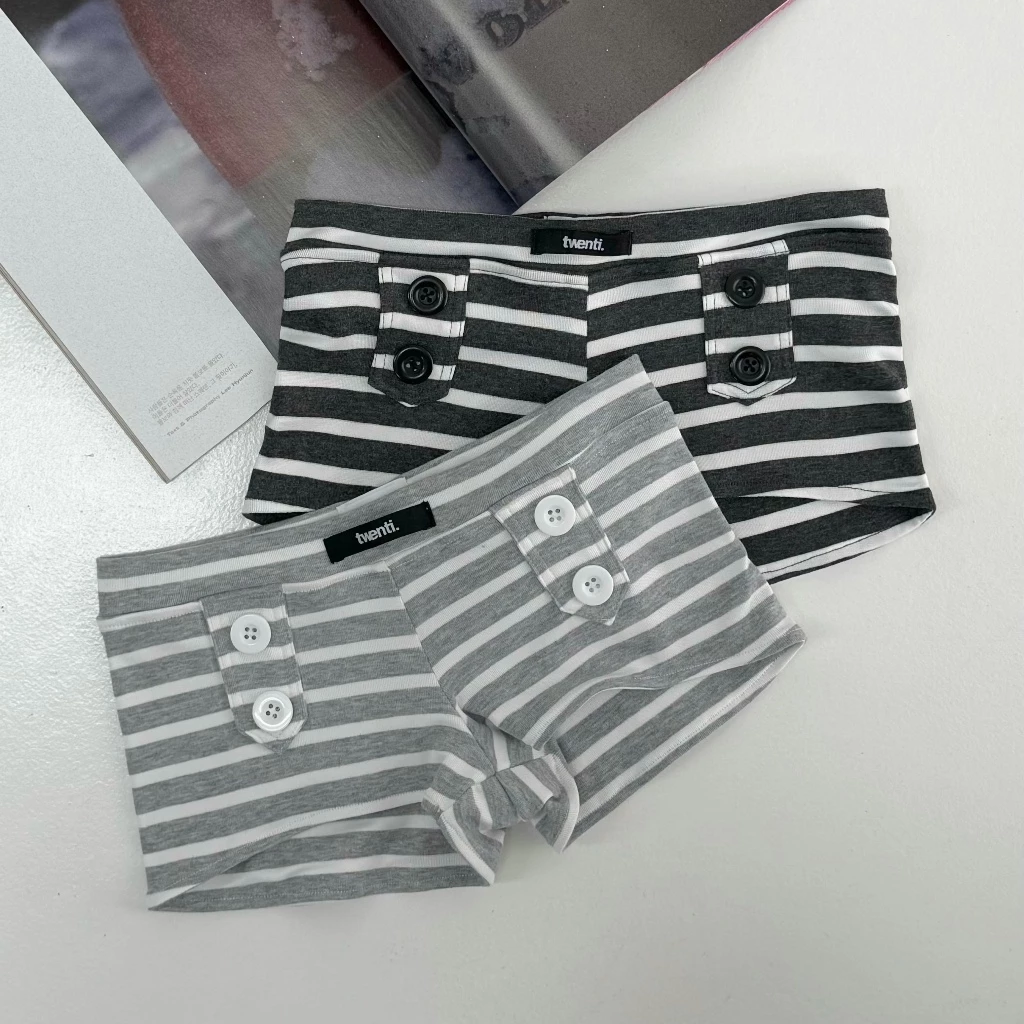Quần Short Siêu Ngắn TWENTI Phối Sọc