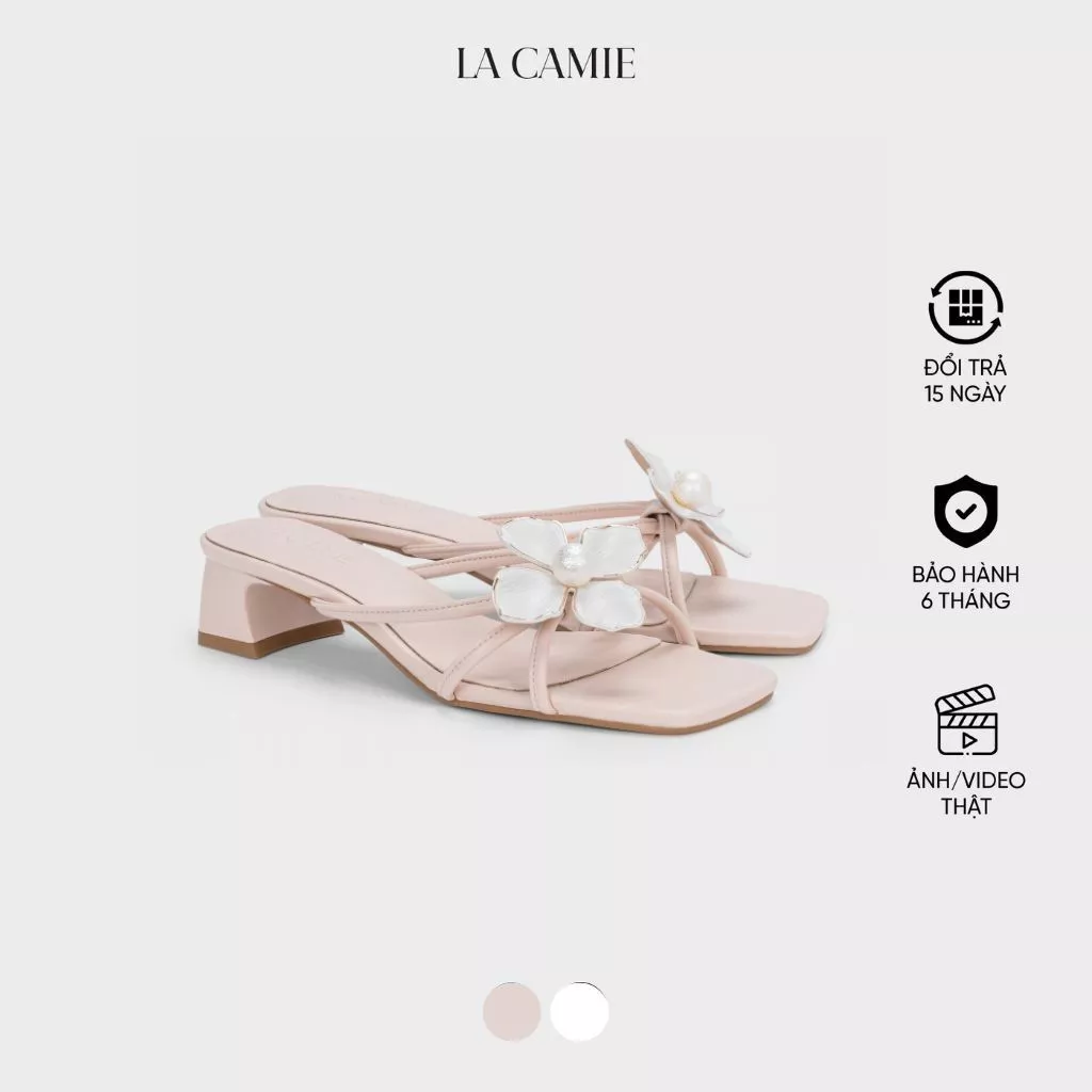 Dép cao gót được làm từ chất liệu DA MICROFIBER với thiết kế cao cấp mềm mại thương hiệu La Camie DC6LB0607