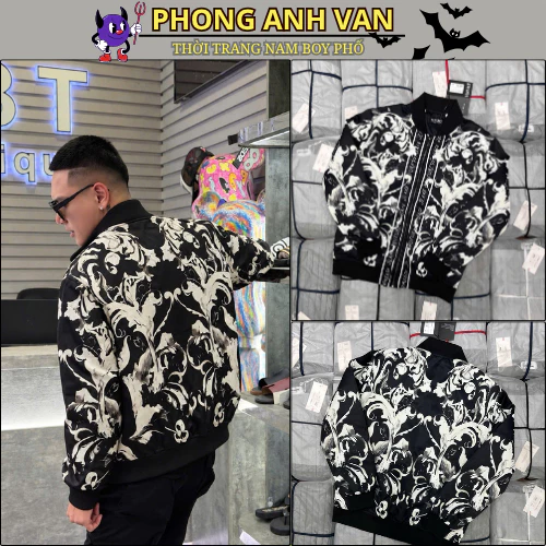 Áo Khoác Gío Nam Vesc In Hoa Văn Chần Bông Cực Nét - Áo Khoác Bomber Nam Nữ Cao Cấp Siêu Đẹp