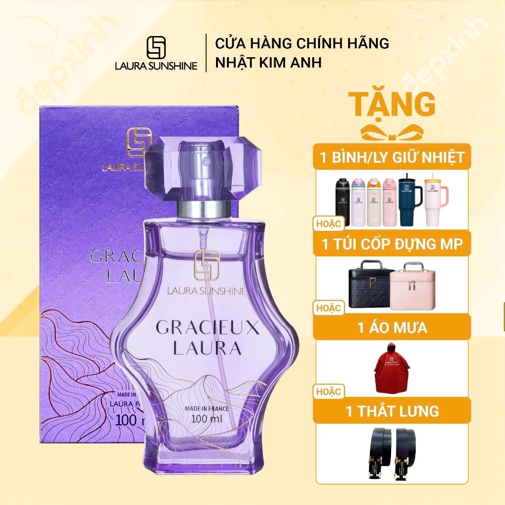 [TẶNG QUÀ] Nước hoa nữ Laura Sunshine No.06 Gracieux Laura 100ml - Nữ tính, Tươi tắn, Gợi cảm