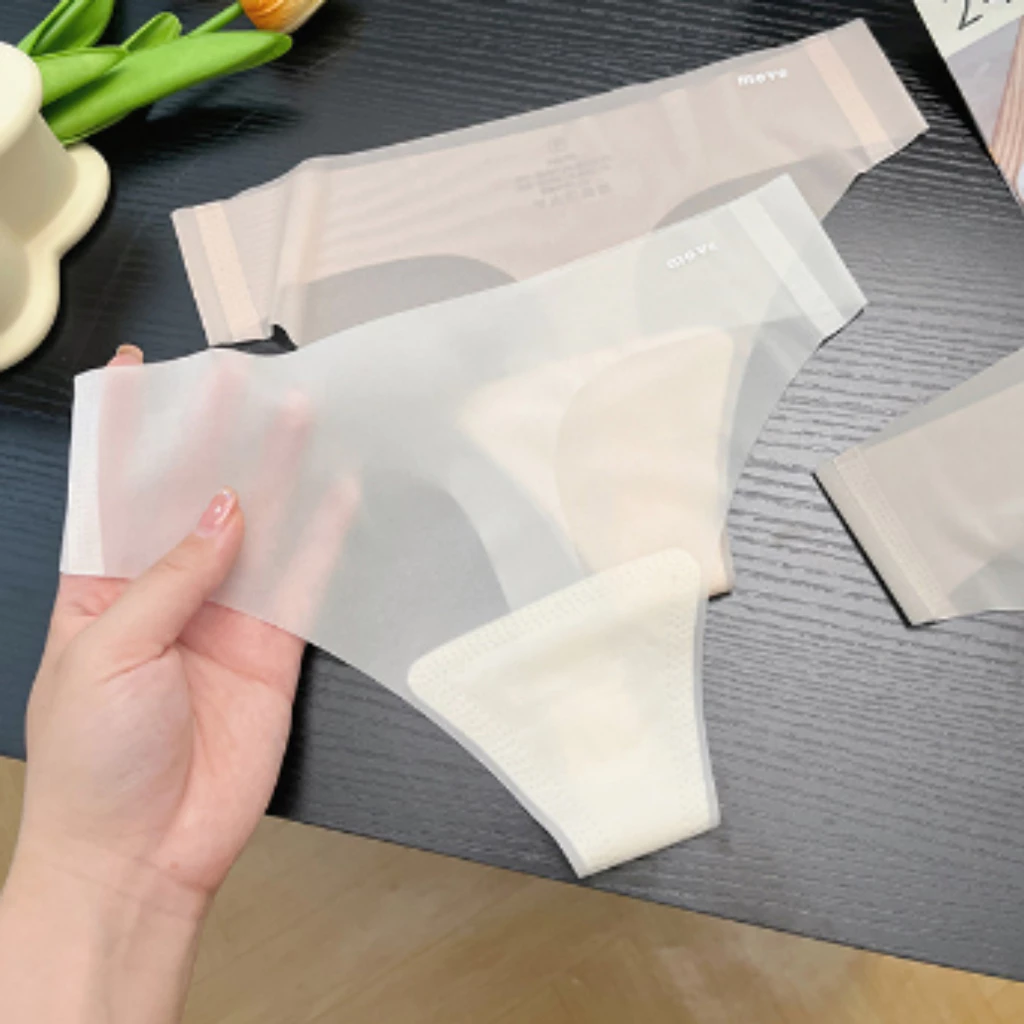 Quần Lọt Khe Su Lạnh Tàng Hình Không Lộ Viền, Quần Chip Nữ Cạp Vừa Đáy Dán Kháng Khuẩn AMYBRA L617