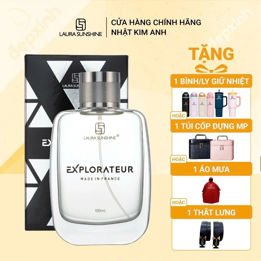 [TẶNG QUÀ] Nước hoa nam Laura Sunshine NO.04 Explorateur 100ml - Mạnh mẽ, cá tính, thể thao