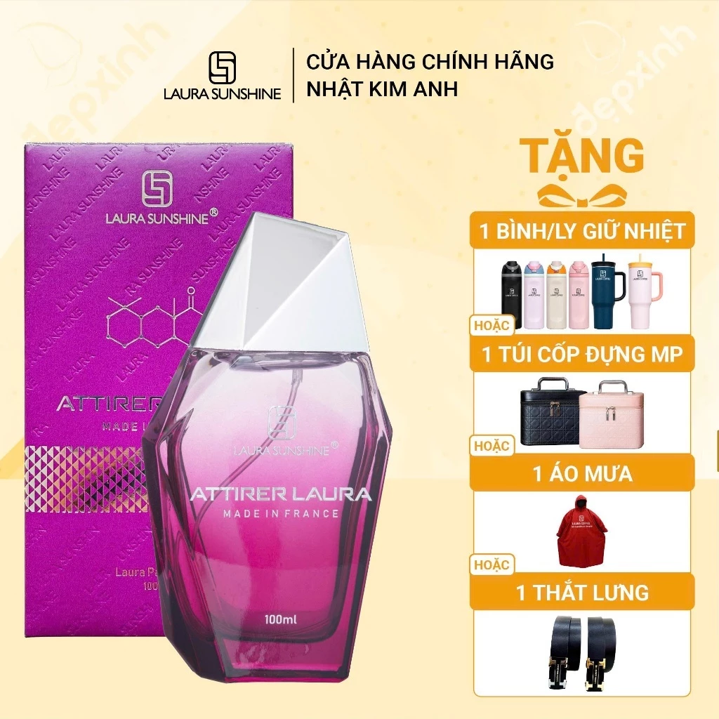 [TẶNG QUÀ] Nước hoa Laura Sunshine No.08 Attirer Laura 100ml - Cổ điển, Thanh lịch, Tinh tế