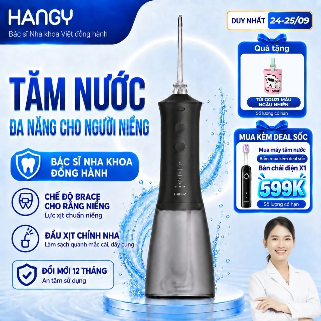 [SVIP] Máy Tăm Nước HANGY HG23 & HN26 - Làm Sạch Chuyên Sâu - Êm Dịu Cho Nướu