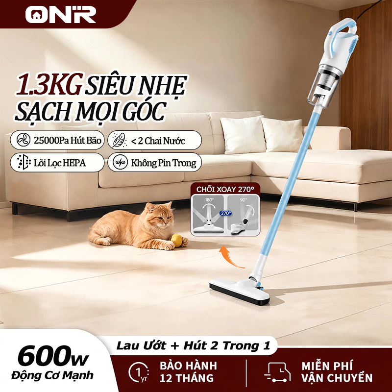 Máy Hút Bụi Cầm Tay 25KPa,Làm Sạch Xoay 270°,Đa Chức Năng,Ít Ồn,Các Loại Bụi Và Lông Tóc,Vệ sinh Nệm