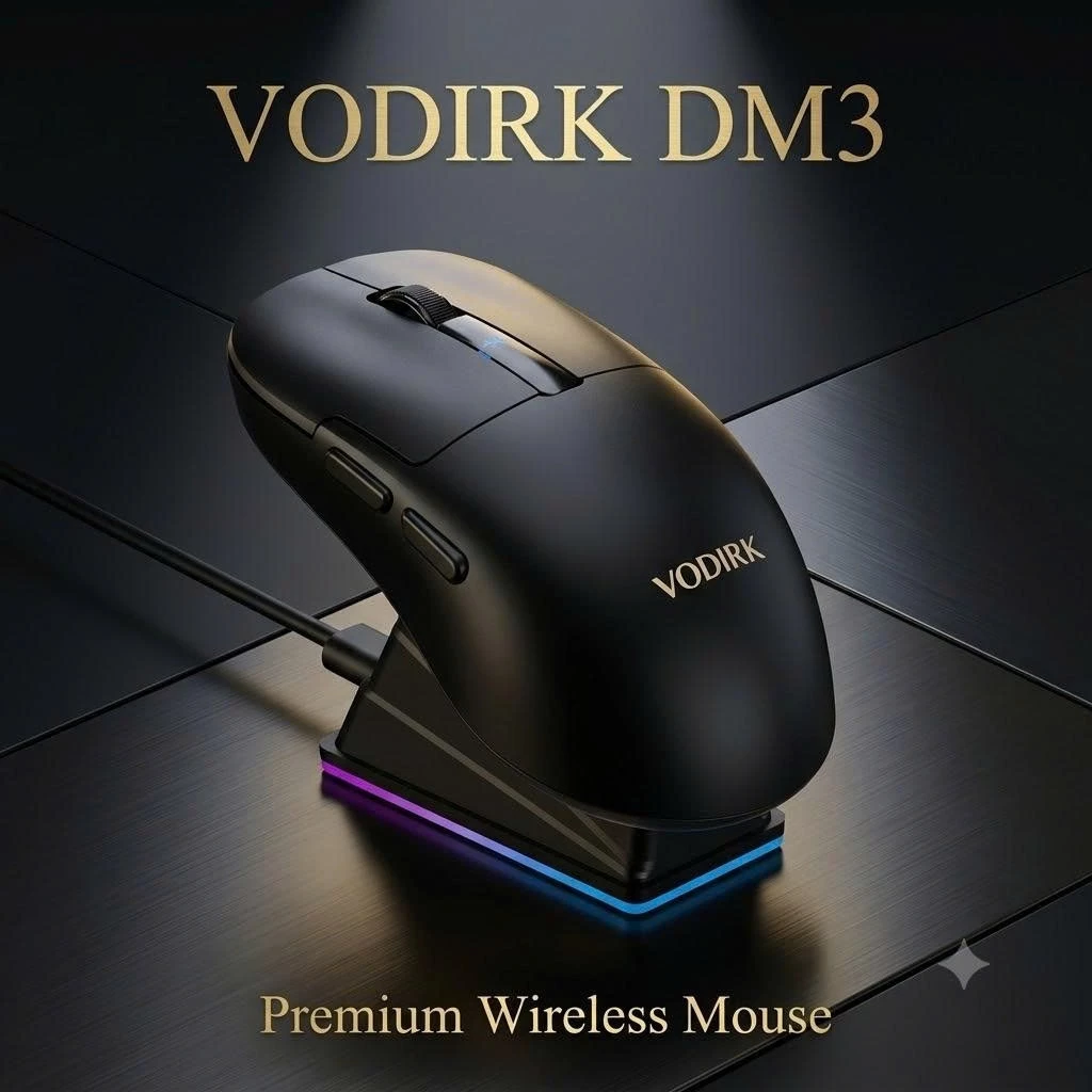 Chuột Không Dây Sạc Không Dây Vodirk DM3 RGB Pin Lâu Chính Hãng Sale Sốc