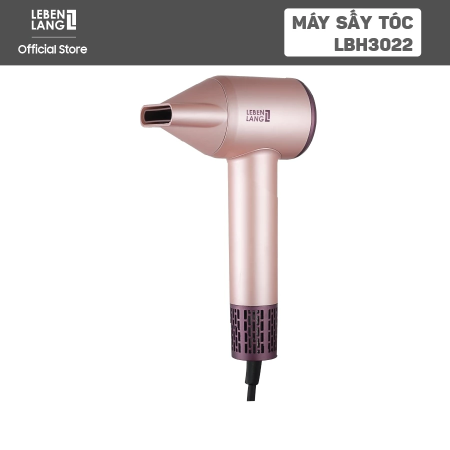 Máy sấy tóc 2 chiều nóng lạnh Lebenlang LBH3022, 1600W, ion chống xơ rối, hiển thị nhiệt độ,BH 2 năm