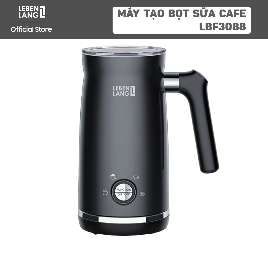 Máy tạo bọt sữa, cà phê Lebenlang LBF3088, 4 chế độ nóng lạnh, đánh matcha thiết kế cầm tay, BH 2 năm