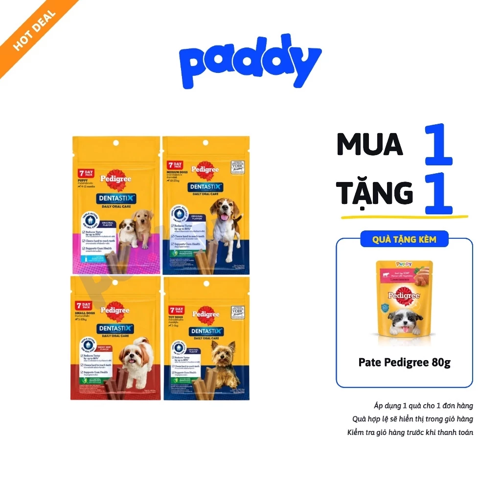 Bánh Thưởng Cho Chó Xương Sạch Răng Pedigree Dentastix