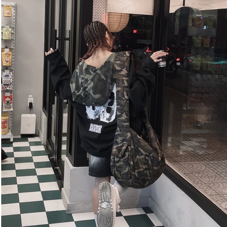 Áo Khoác HAVEN Hoodie Nỉ Nam Nữ Form Rộng Unisex Có Nón Camo Rằn Ri In Số 90 HAVEN Oversize Thời Trang 2026
