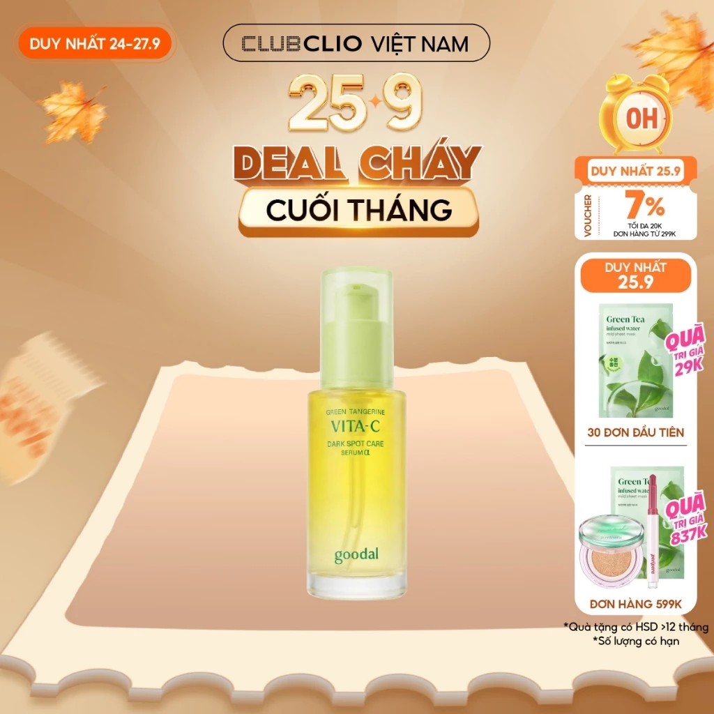 [Săn Deal] [NÂNG CẤP] Tinh Chất Goodal Làm Sáng Da, Mờ Thâm Green Tangerine Vita C Dark Spot Care Serum Alpha 40ml