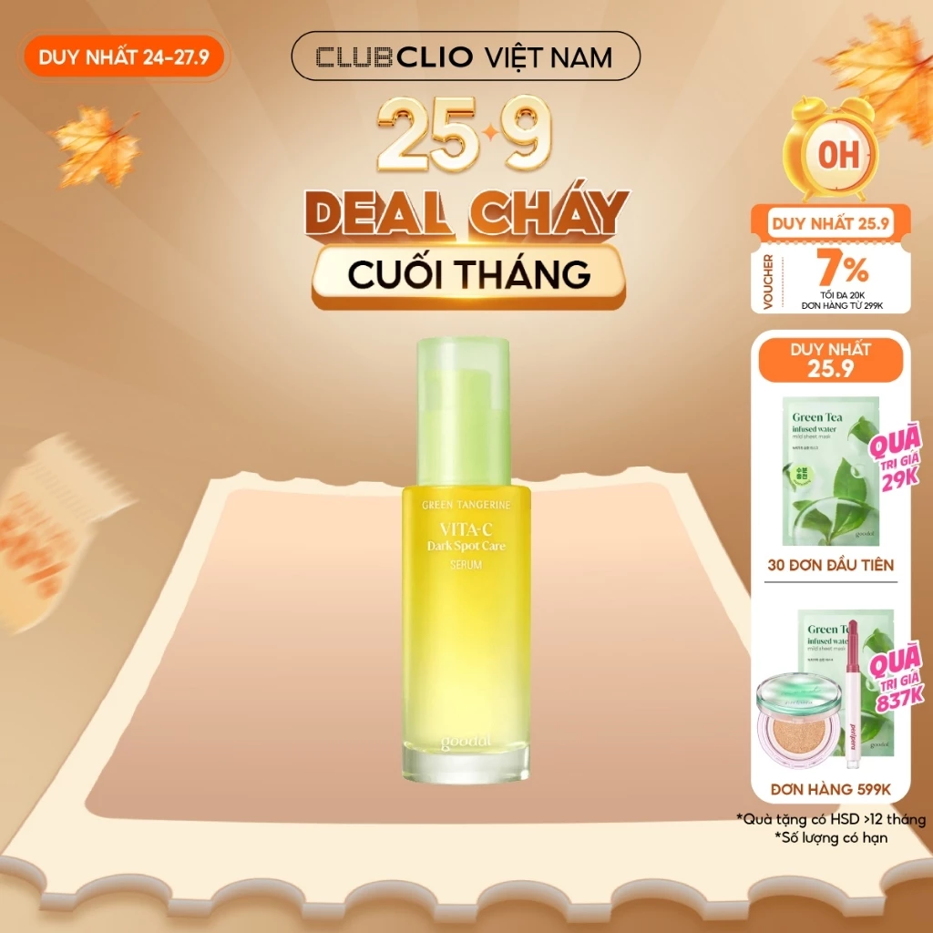 [Săn Deal] Tinh Chất Dưỡng Ẩm Giúp Sáng Da Goodal Green Tangerine Vita C Dark Spot Care Serum(40ml)