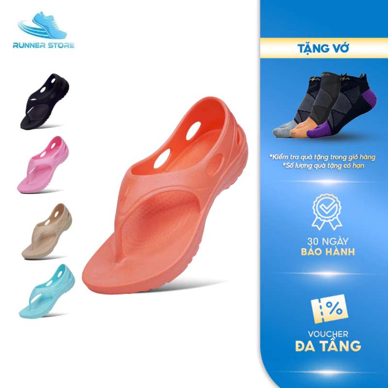 Dép chạy bộ nam nữ Goya Sandal Plus màu cam - Thoáng chân, siêu nhẹ, chống trơn trượt