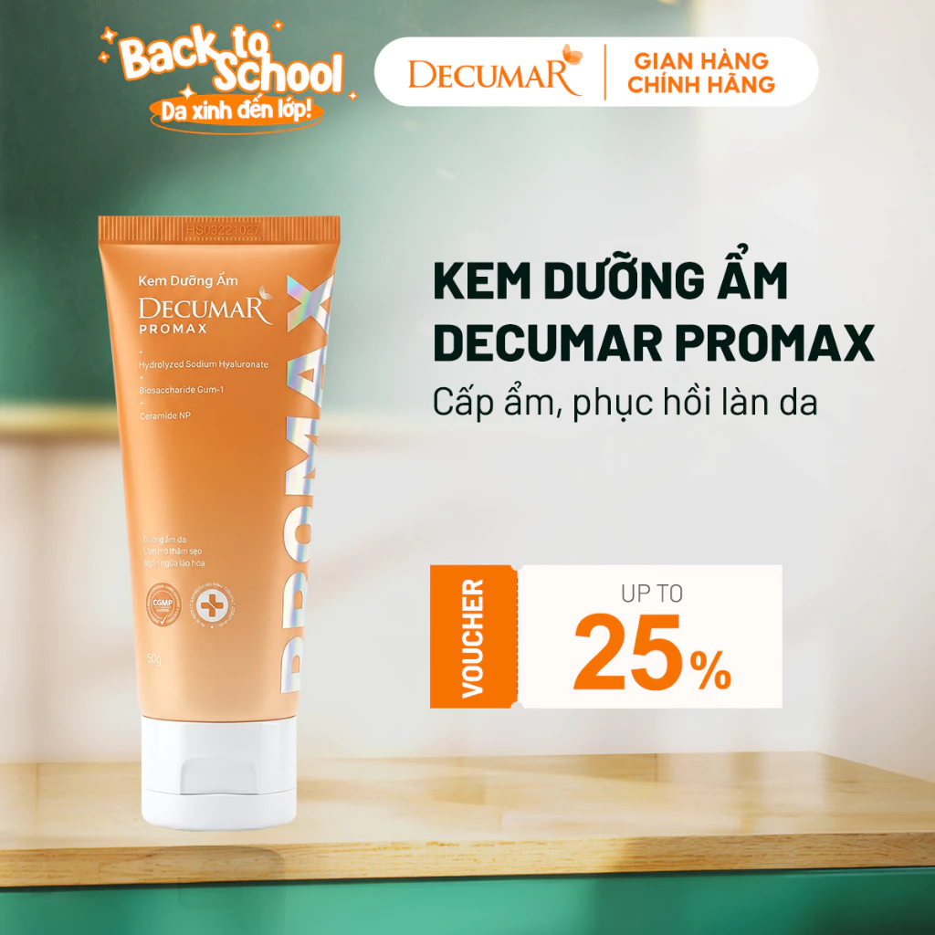 [VHL x Decumar] Kem dưỡng ẩm giúp cấp ẩm cho da, hạn chế khô da, ngăn ngừa lão hoá sớm Decumar ProMax 50g