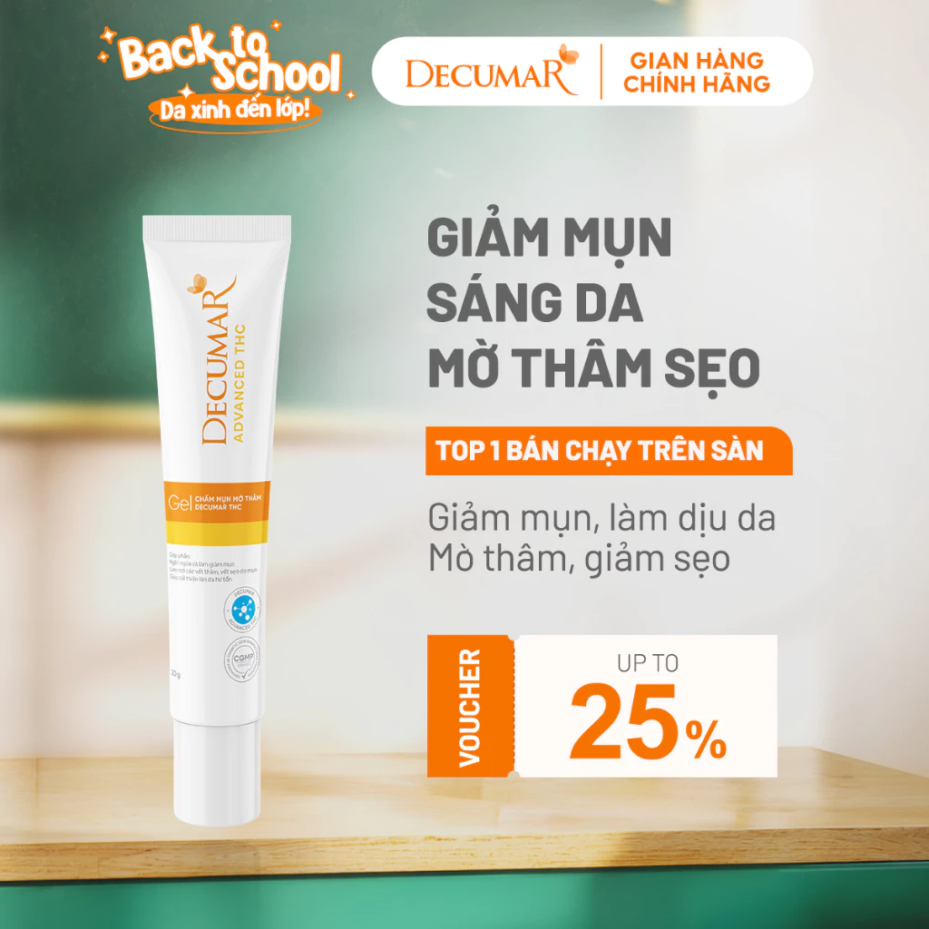 Kem chấm giảm mụn cho tuổi dậy thì Decumar Promax hỗ trợ ngăn ngừa mụn, thâm, sẹo hiệu quả, lành tính